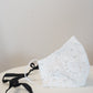WHITE FULL LACE MASK WITH POUCH